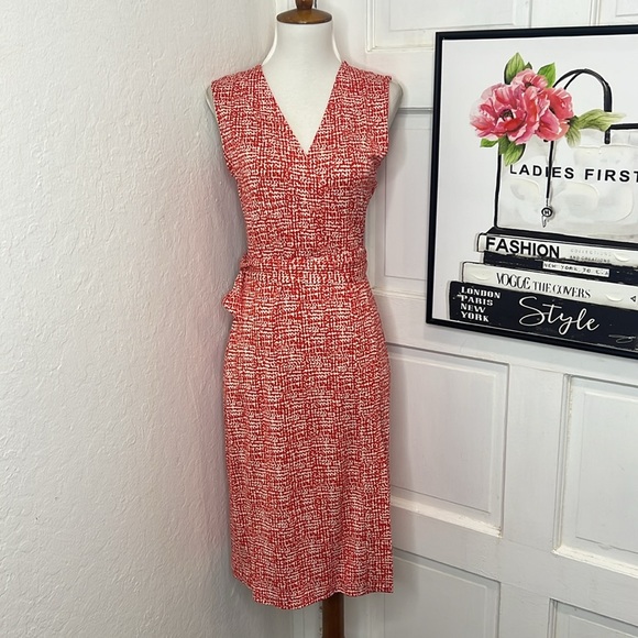 DVF New Yahzi Short Sleeve Wrap Dress Size 8 - Picture 1 of 10